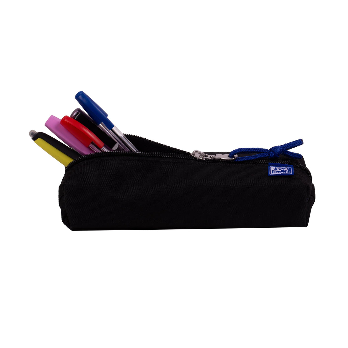 Oxford - Rectangular pencil case, kangoo with rubber, 22 cm, black