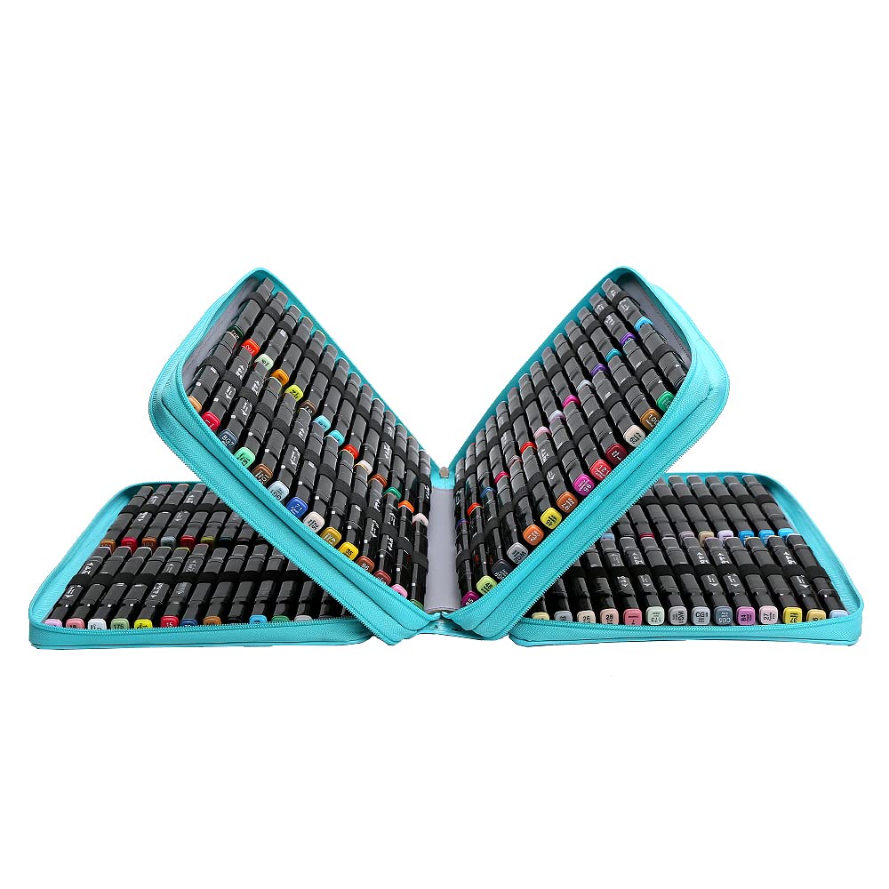 Lbxgap Marker Pen Organizer Case 168 Slots w/Handle & Shoulder Strap