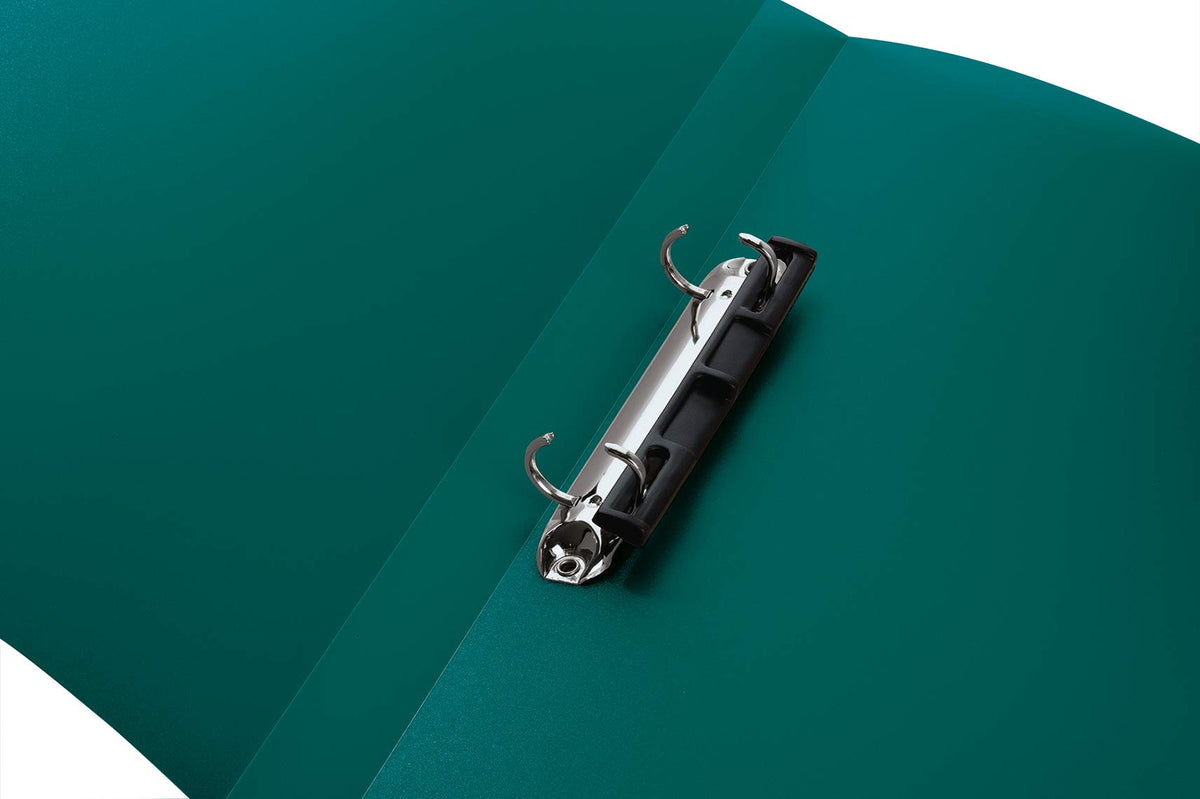 HERMA Ring Binder Translucent in Dark Green, A4, 25 mm Spine, Slim 2-Ring Binder Made of Plastic