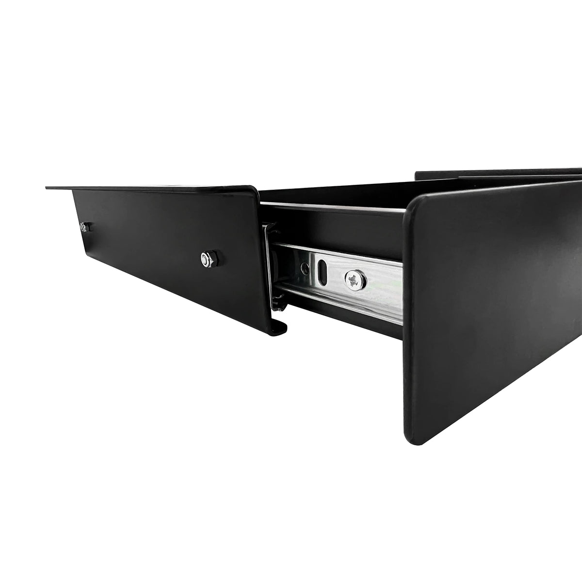 VWINDESK 19 inch Slim Under Desk Pull-Out Storage Office Mounted Sliding Metal Drawer for Standing