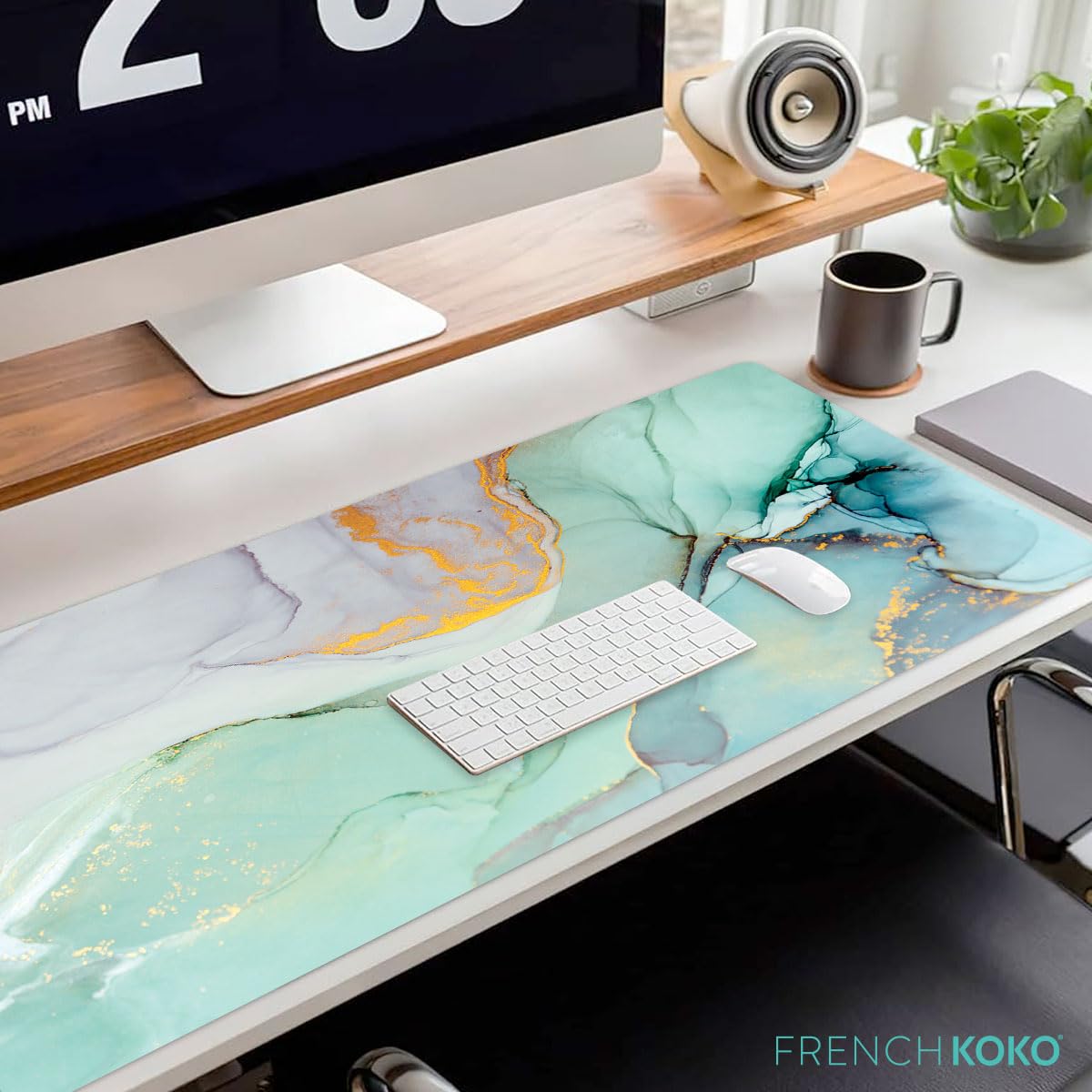 French KOKO Large Mouse Pad Desk Mat Keyboard Pad Desktop Home Office School Essentials Decor Big