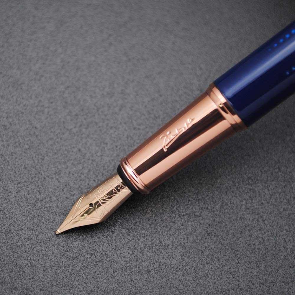 czxwyst Picasso 916 Malage Fountain Pen Original Box New Version (Starlit Night Blue, Medium Nib