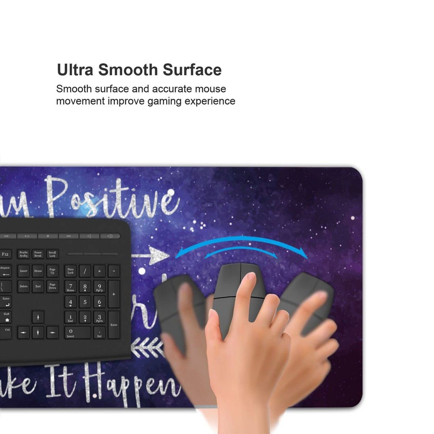 Desk Mat,Inspirational Quotes Gaming Mouse Pad,XXL Mouse Pad Mat for Office,Computer,Keyboard with