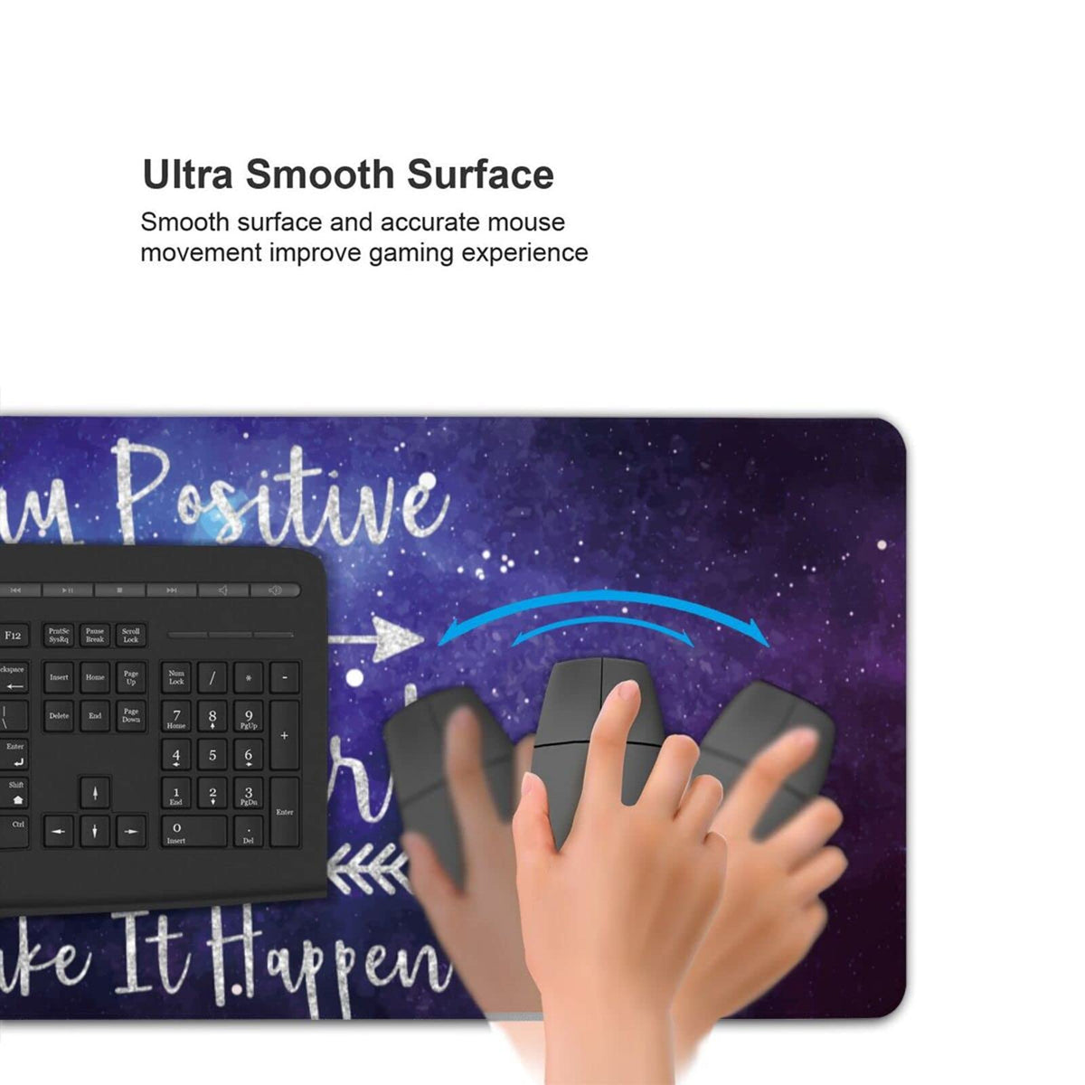 Desk Mat,Inspirational Quotes Gaming Mouse Pad,XXL Mouse Pad Mat for Office,Computer,Keyboard with