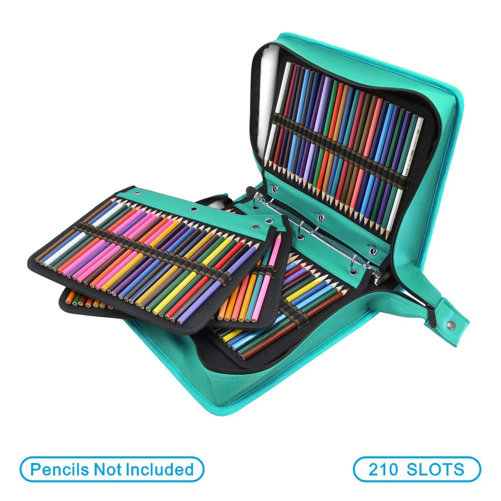 YOUSHARES 200 + 16 Slots Pencil Case & Extra Pencil Layer Holder - Bundle for Prismacolor