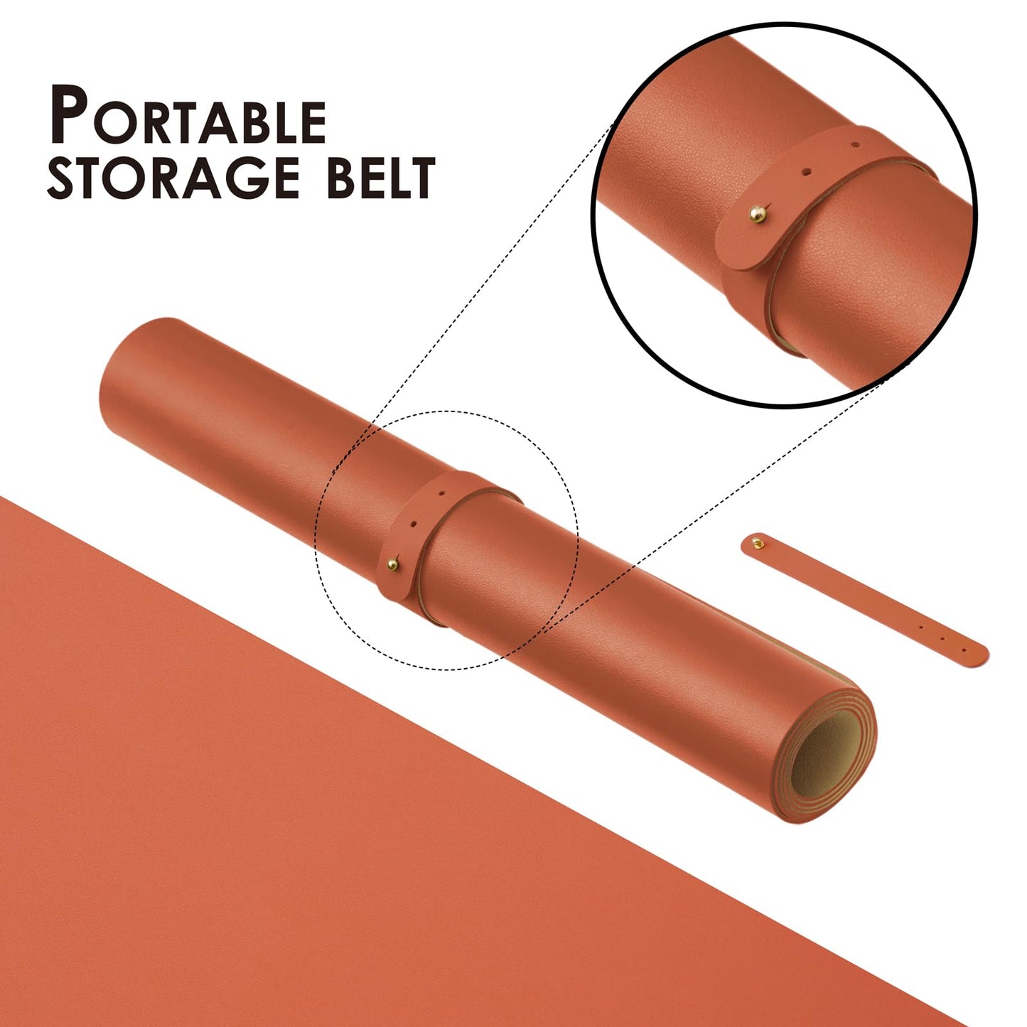 Leather Desk Mat - Non-Slip PU Pad for Office and Home - Organization Accessory - Ideal for Large