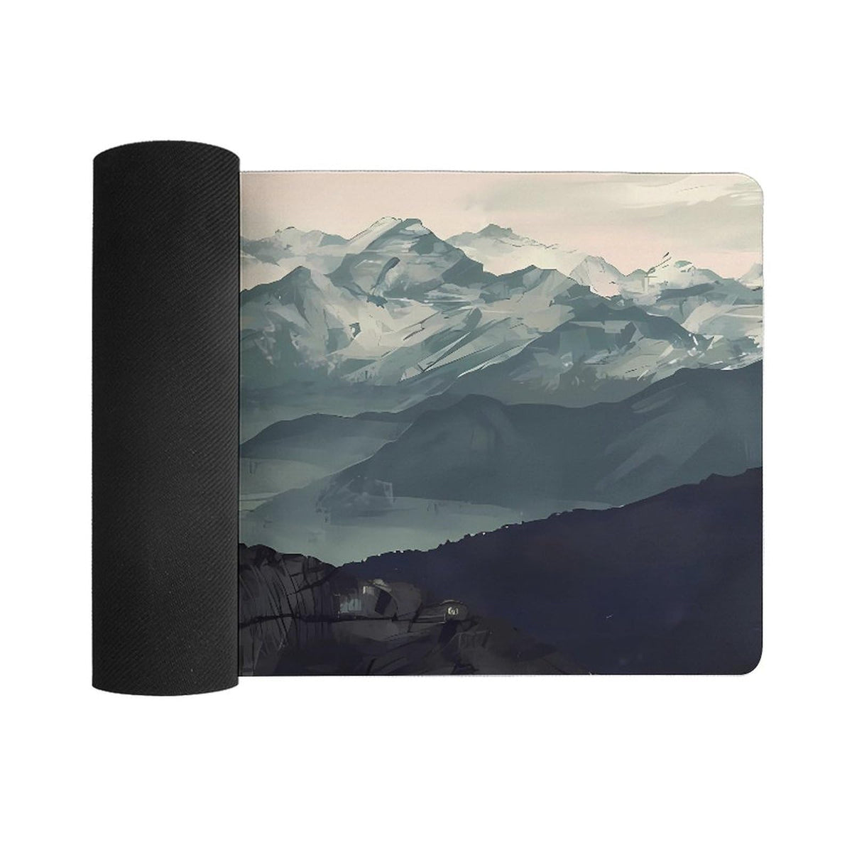 Keebik Gaming Mouse Pad, Mountain Fog Mouse Pad Large Extended Computer Mouse Mat Keyboard Full