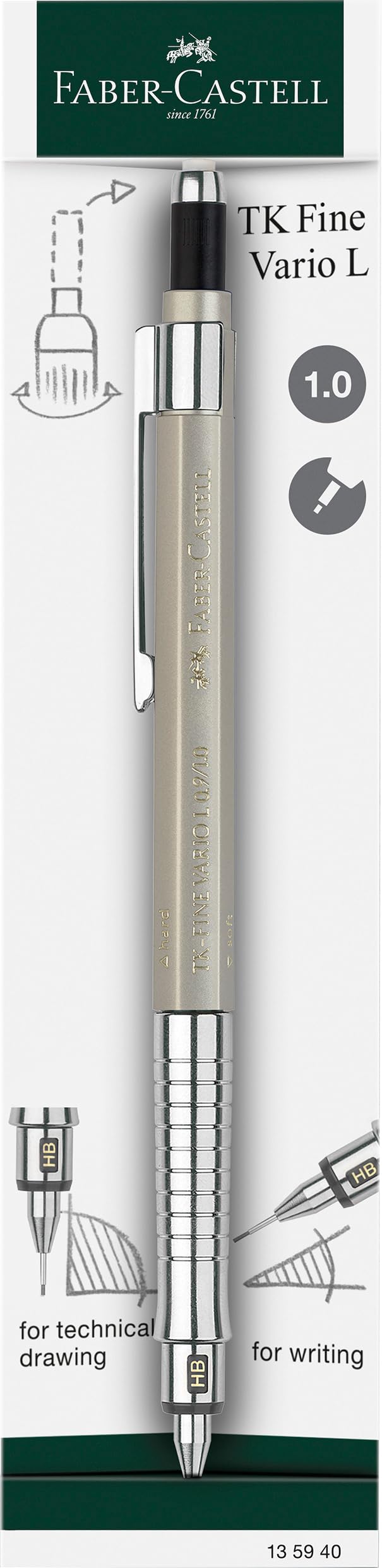 Faber-Castell Mechanical Pencil TK-Fine Vario L 1.0 Champagne Gold