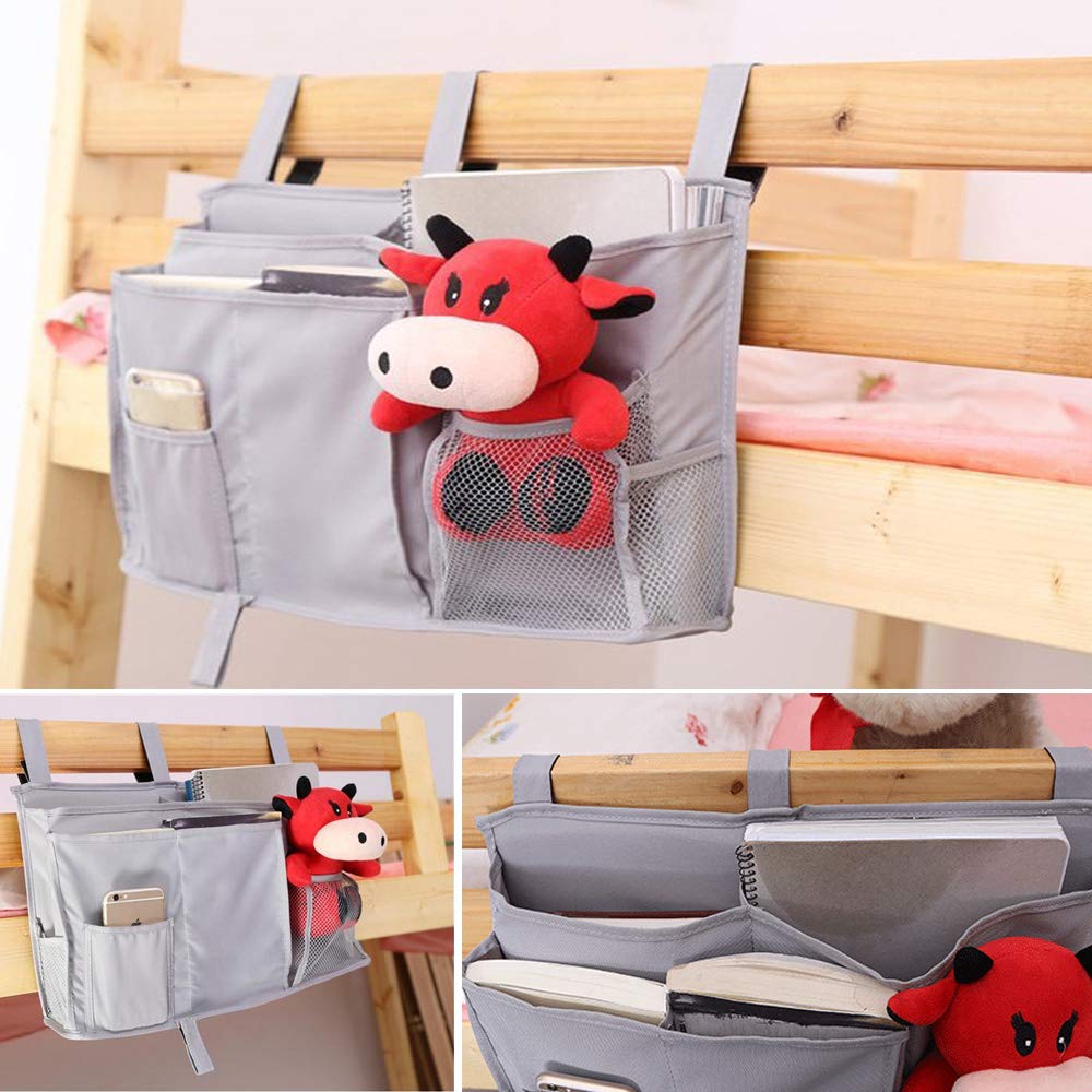 Bunk Bed Organizer - Bedside Storage Caddy with Pocket, Hanging Organizer for Camp, Dorm, Room