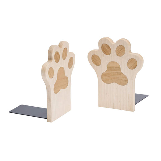 Pandapark Paw Bookends,Non-Skid Bookend for Shelves,Heavy Duty Bookends,Book Stand for Books/CDs,1