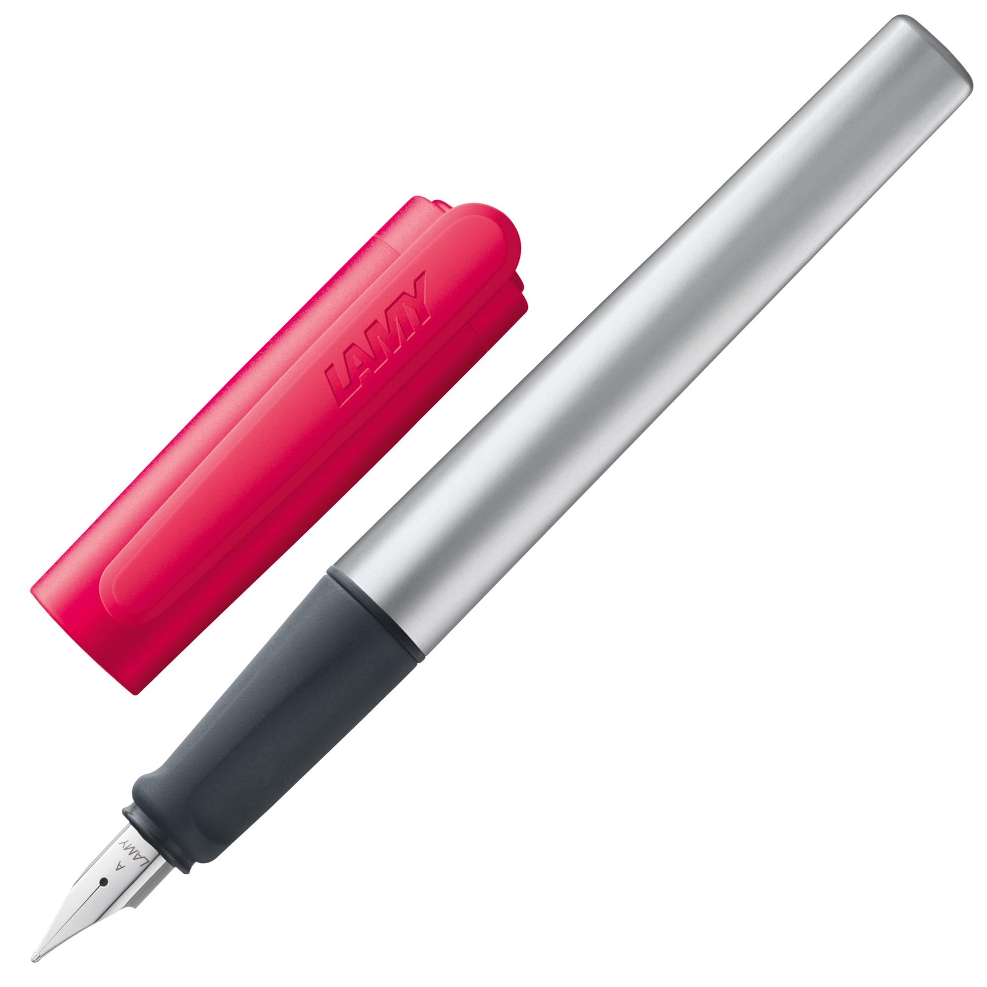 LAMY nexx crimson – Fountain Pen with slip-proof grip & polished steel nib in size M - triangular