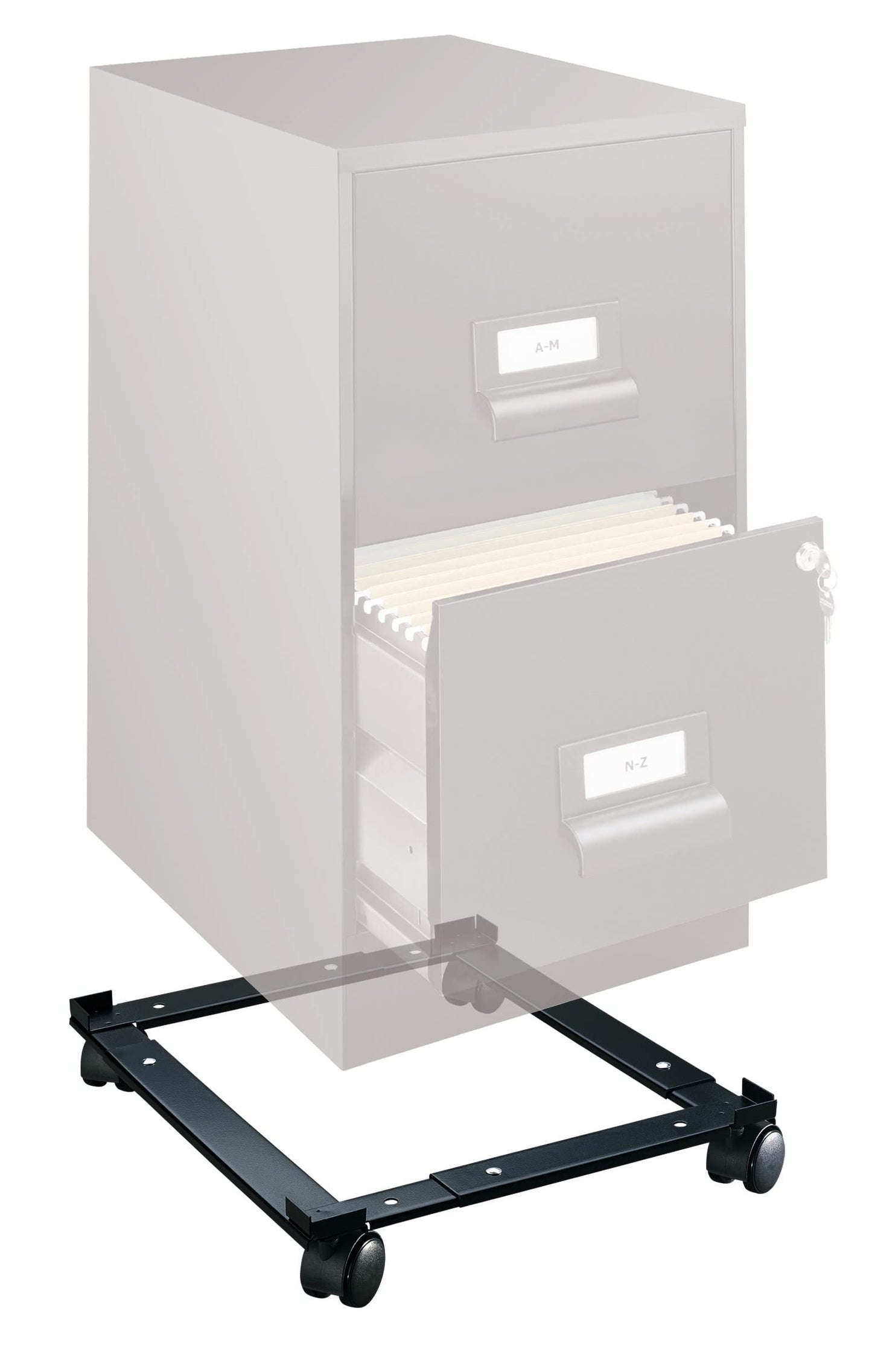 Office Dimensions File Caddy, Adjustable, Letter-Legal, Black