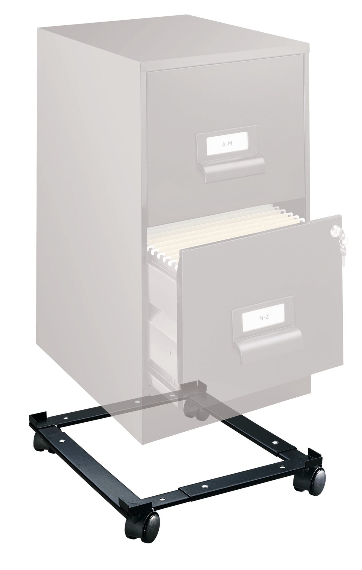 Office Dimensions File Caddy, Adjustable, Letter-Legal, Black