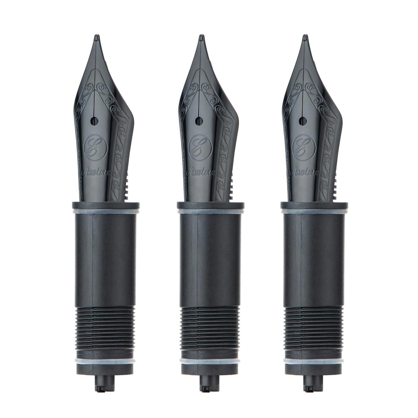 Asvine 3 PCS Fountain Pen Black Nib, 6 Extra Fine Nib V169, P20, P30 and V126
