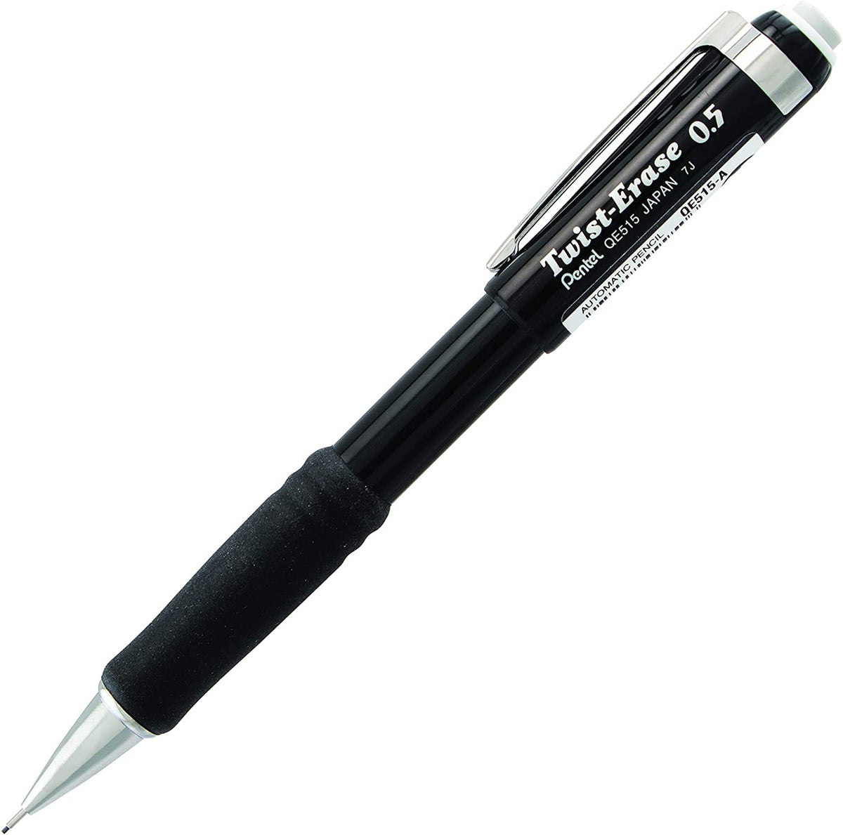 Pentel Twist Erase III Mechanical Pencil, 0.5mm, Black Barrel, Pack of 3
