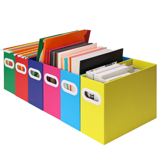 Aosric File Box for Hanging File Folders, Collapsible Cardboard Box