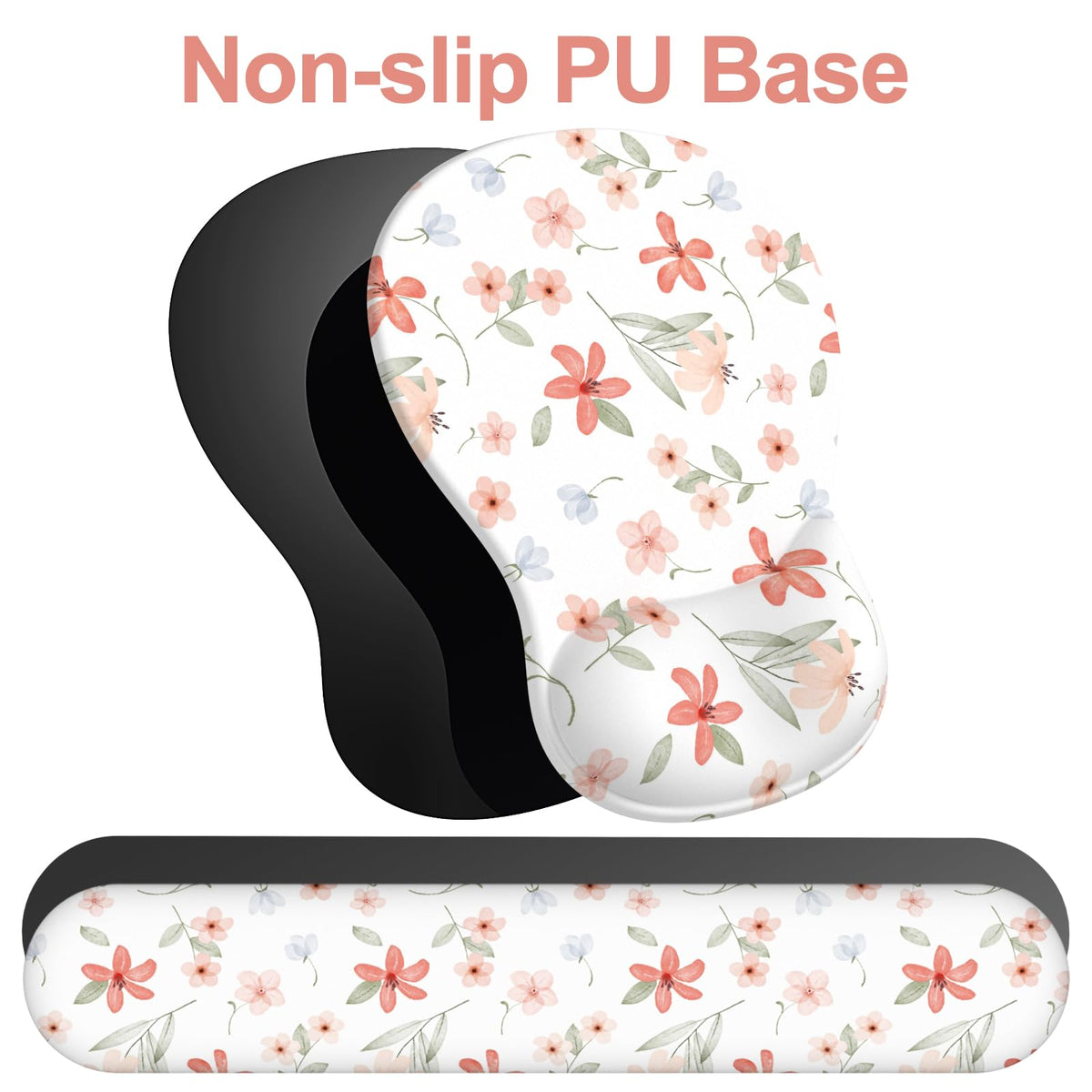 Ergonomic Mouse Pad with Wrist Rest and Keyboard Wrist Rest, Gel Mousepad