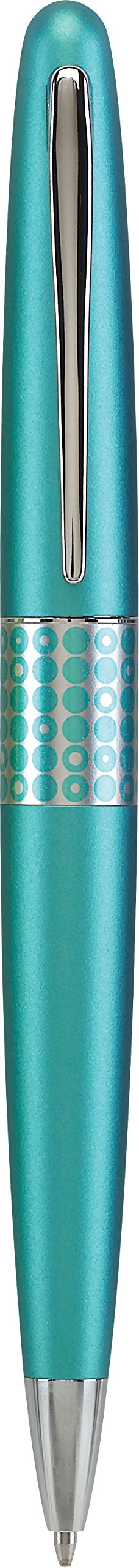 PILOT MR Retro Pop Collection Ballpoint Pen in Gift Box, Turquoise Barrel with Dots Accent, Medium