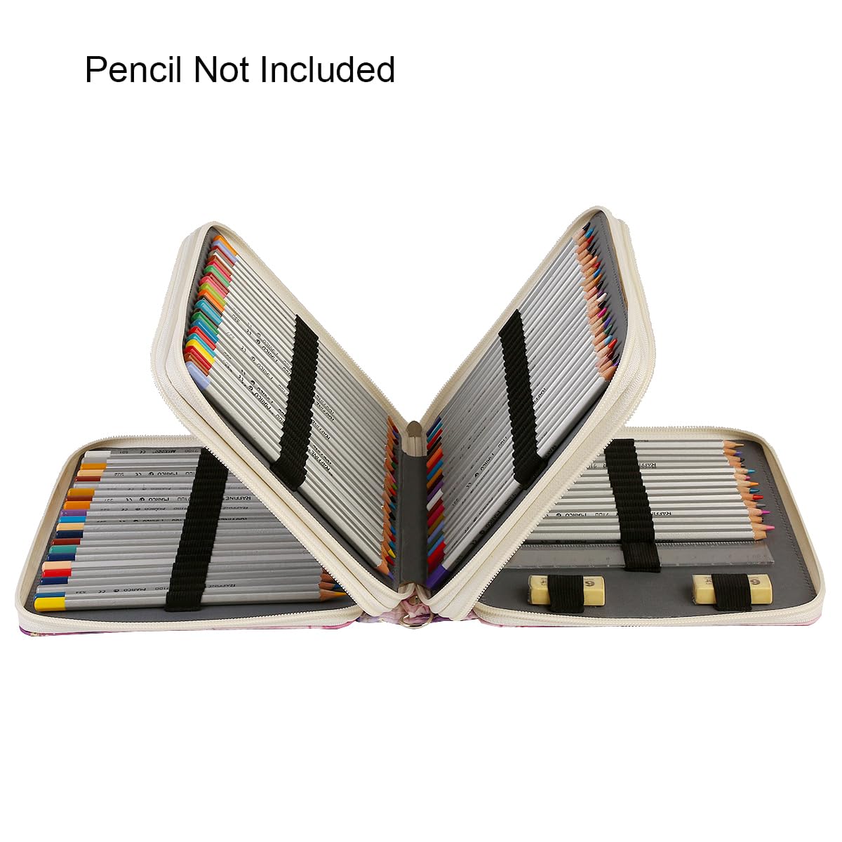 Lbxgap 124 Slots Pencil Case Organizer w/Removal Handle Strap