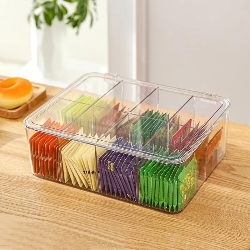Vtopmart Clear Organizers,Stackable Storage Containers for Office Supplies,Desk Organization and