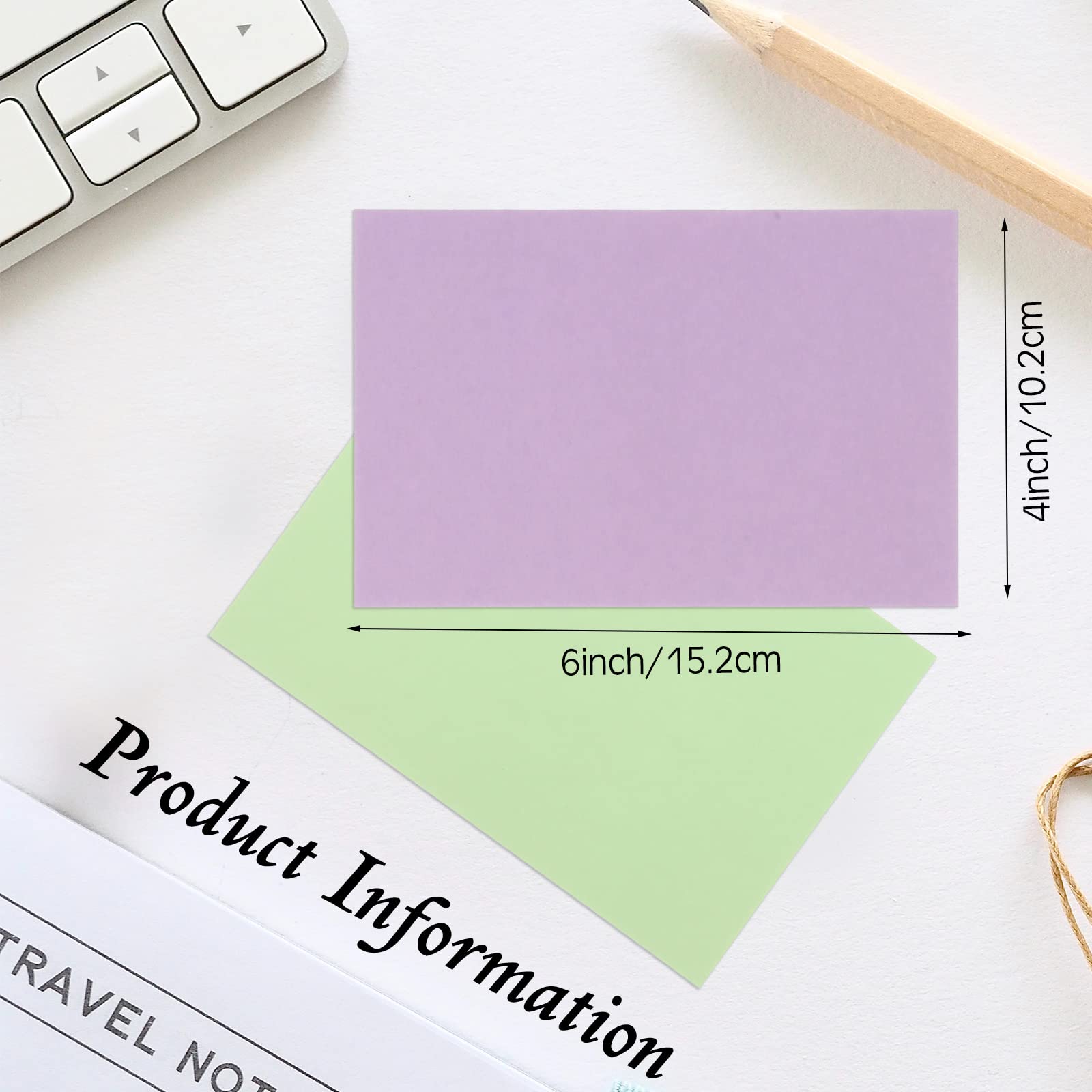 300 Pcs Blank Index Cards Thick Card Stock, 4 x 6 Inch, Fresh Colors
