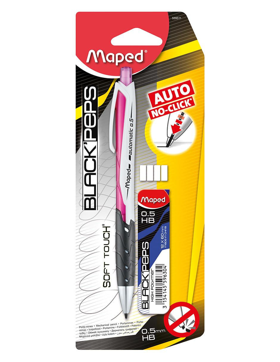 Maped - Blackpeps 0,5 mm lead holder + graffiti - random color - 3 pieces