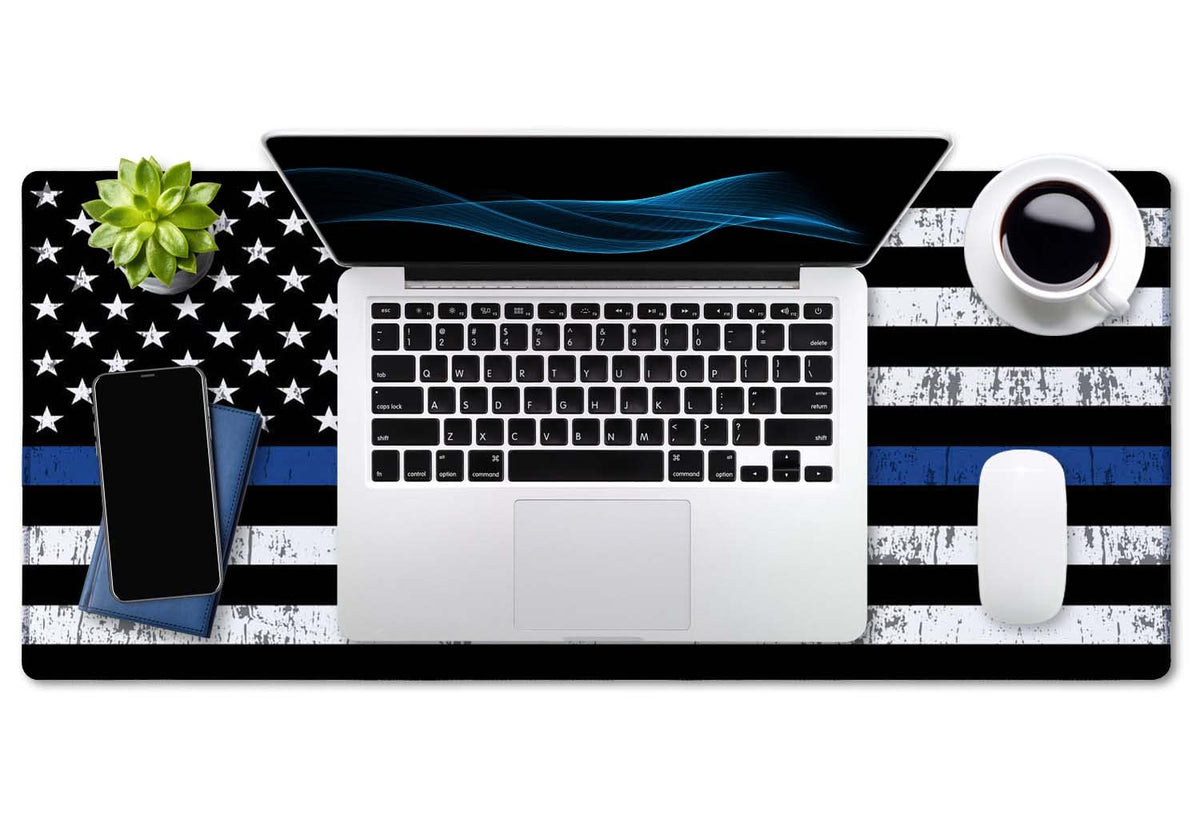 SSOIU Desk Mat, Extended Gaming Mouse Pad 35.5x15.7 in, Large Non-Slip Rubber Base Mousepad with