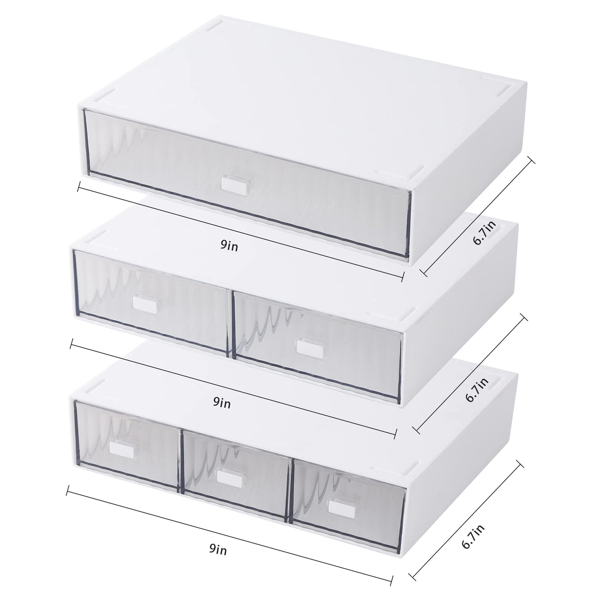 Ykpoqir Desk Organizer Stackable Storage with 6 Drawers Stackable Drawers for Desk Storage, Makeup