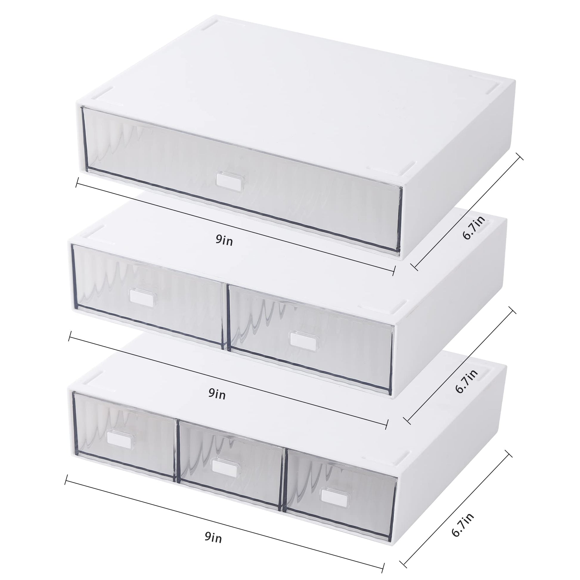 Ykpoqir Desk Organizer Stackable Storage with 6 Drawers Stackable Drawers for Desk Storage, Makeup