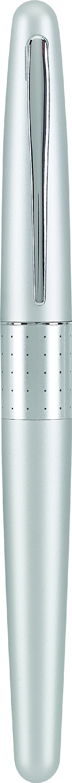 PILOT Metropolitan Collection Gel Roller Pen, Silver Barrel, Dots Design, Fine Point, Black Ink