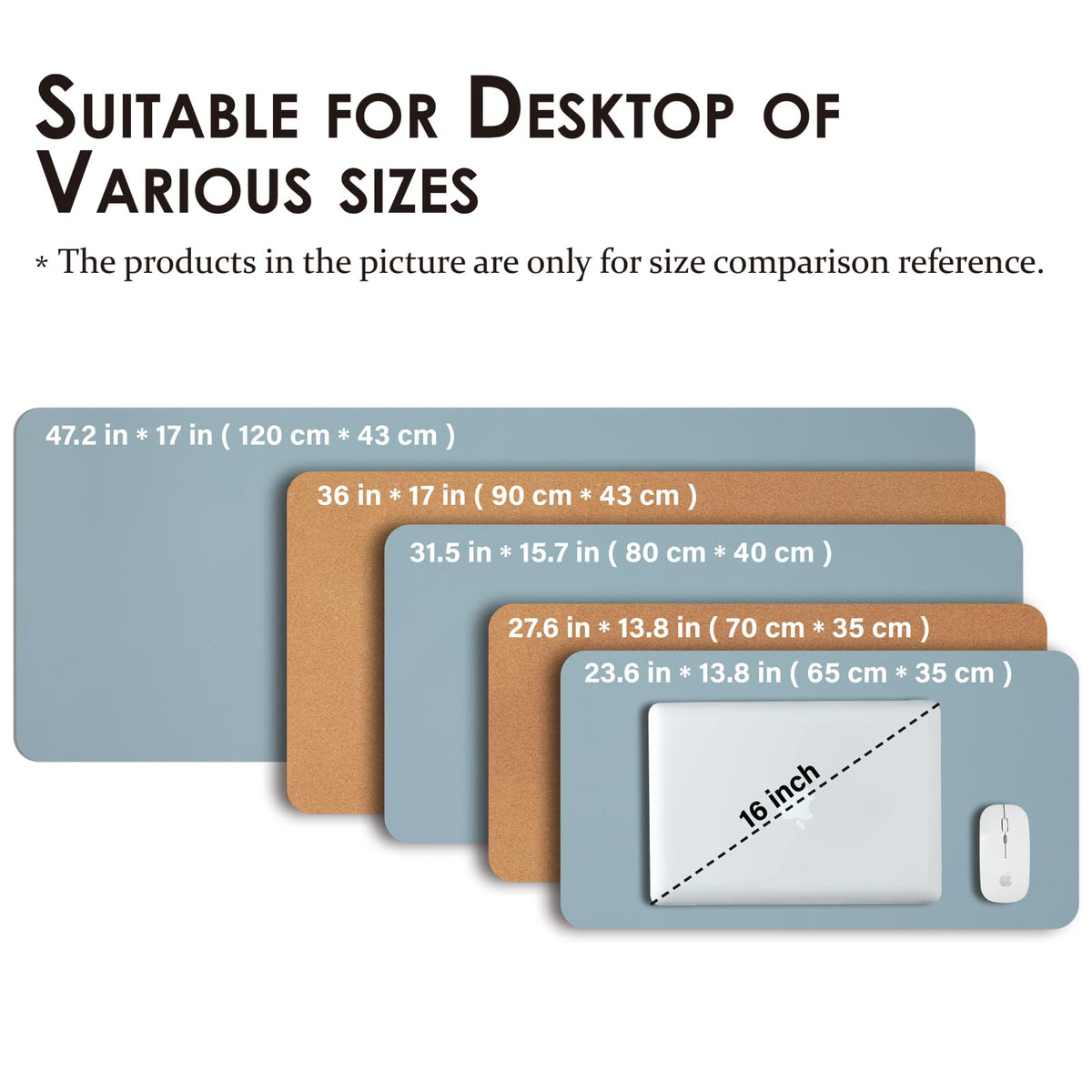 Cork Desk Mat - Dual-Sided Desk Pad for Office and Home - Desk Organization and Accessories - Ideal