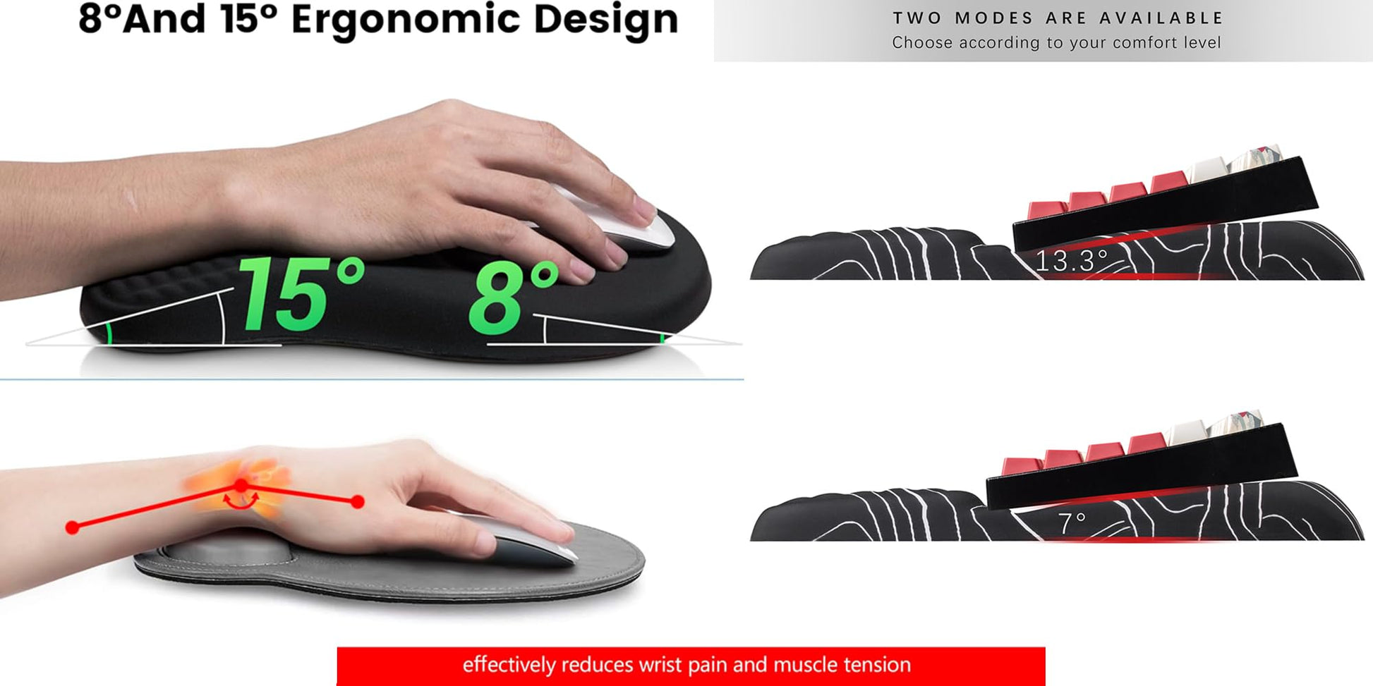 WENPIC Keyboard Wrist Rest -Ergonomic Keyboard Stand with Wrist Rest- with Carpal Tunnel Pain