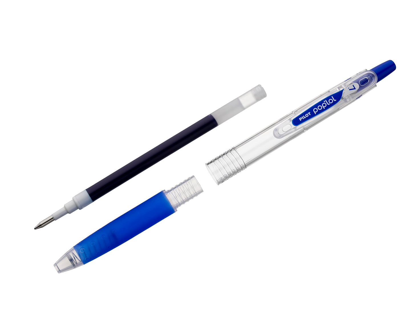 PILOT - Set of 6 Pop'Lol - Gel Ink Roller - Printable and Refillable - Smooth Writing - Black