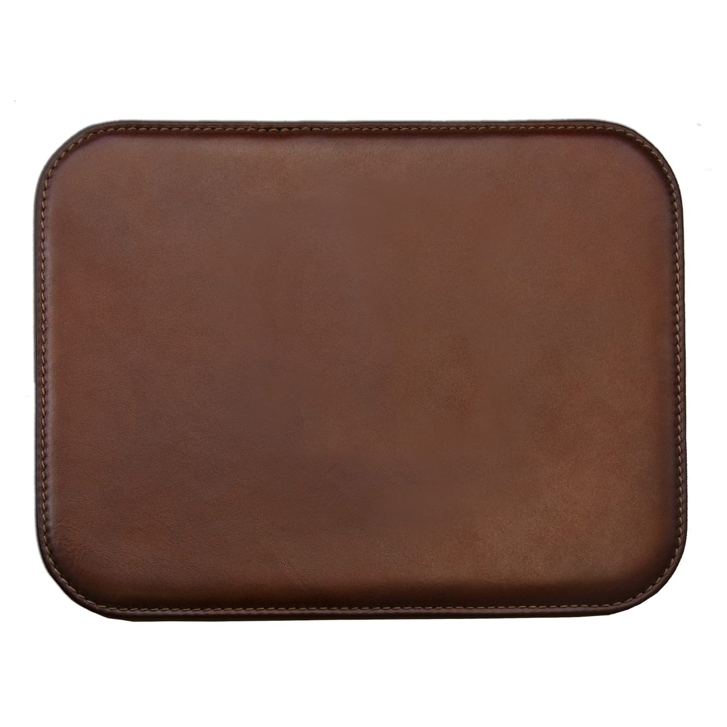 Maruse Italian Leather Mouse Pad for Home or Office Desktop, Handmade in Italy, Brown