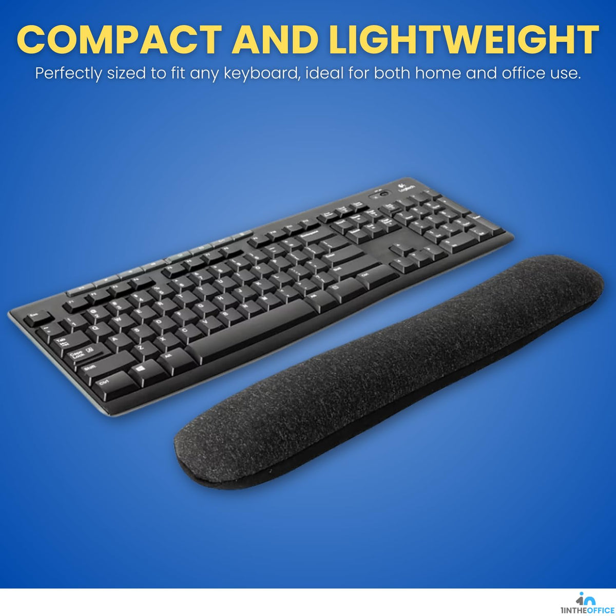 1InTheOffice Beaded Keyboard Wrist Rest Pad, Black/Gray