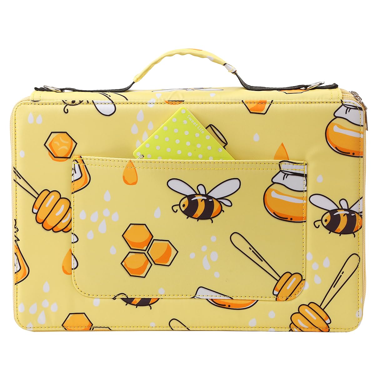 Lbxgap 384 Individual Slots Colored Pencil Case w/Handle & Shoulder Strap