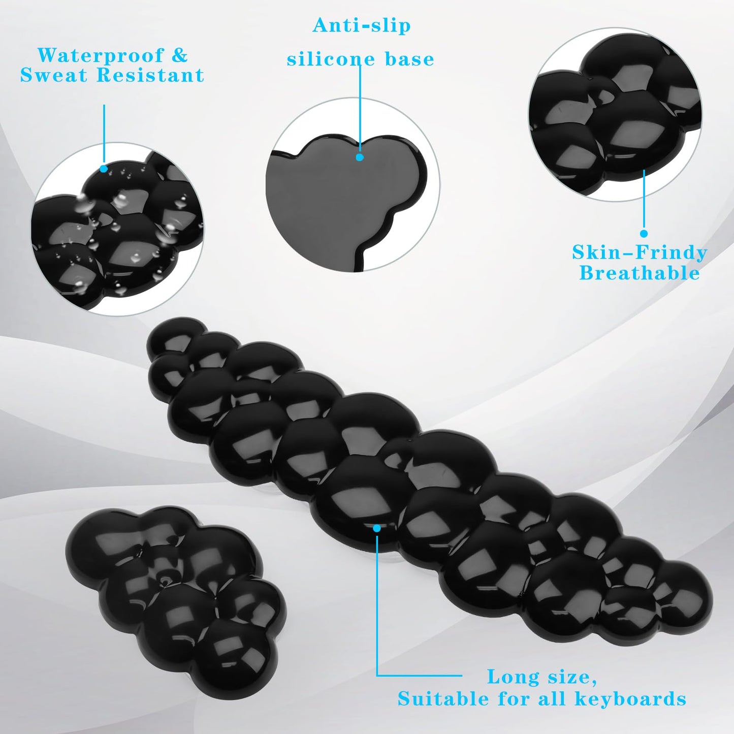 Gel Cloud Keyboard and Mouse Wrist Rest, Cute Wrist Support and Arm Support Keyboard Rest for
