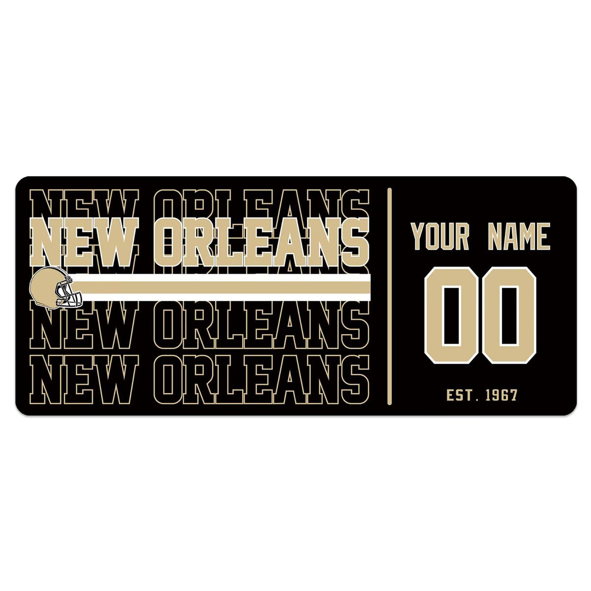 ANTKING New Orleans Mouse Pad Custom Name and Number Desk Pad for Men Women Youth Gifts