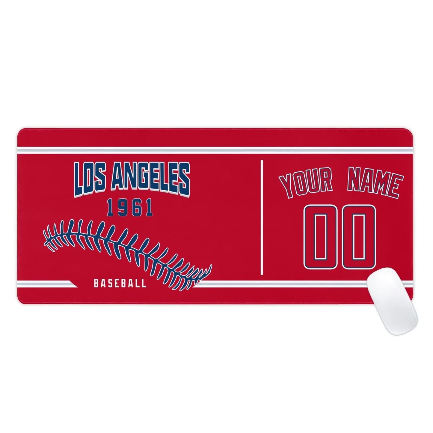 Los Angeles Mouse Pad Custom Any Name and Number Personalized Desk Pad for Men Women Youth Gifts