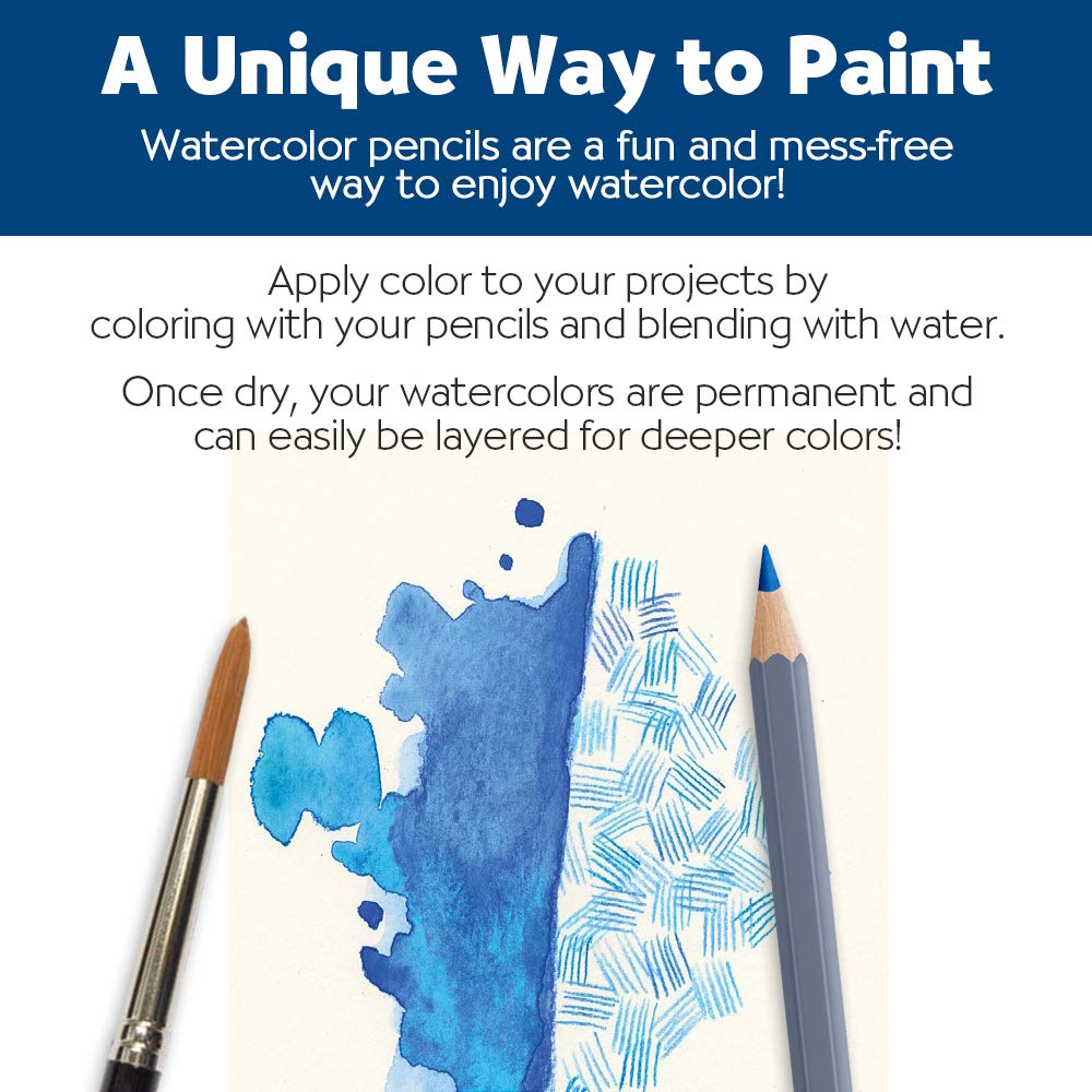 Faber-Castell Grip Watercolor EcoPencils | 24 Watercolor Pencil Set with Brush | Draw, Blend &