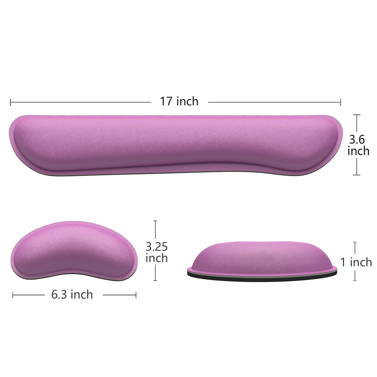 Dapesuom Enlarge Keyboard Wrist Rest, Memory Foam Wrist Cushion for Desk Mats Support, Cute Typing