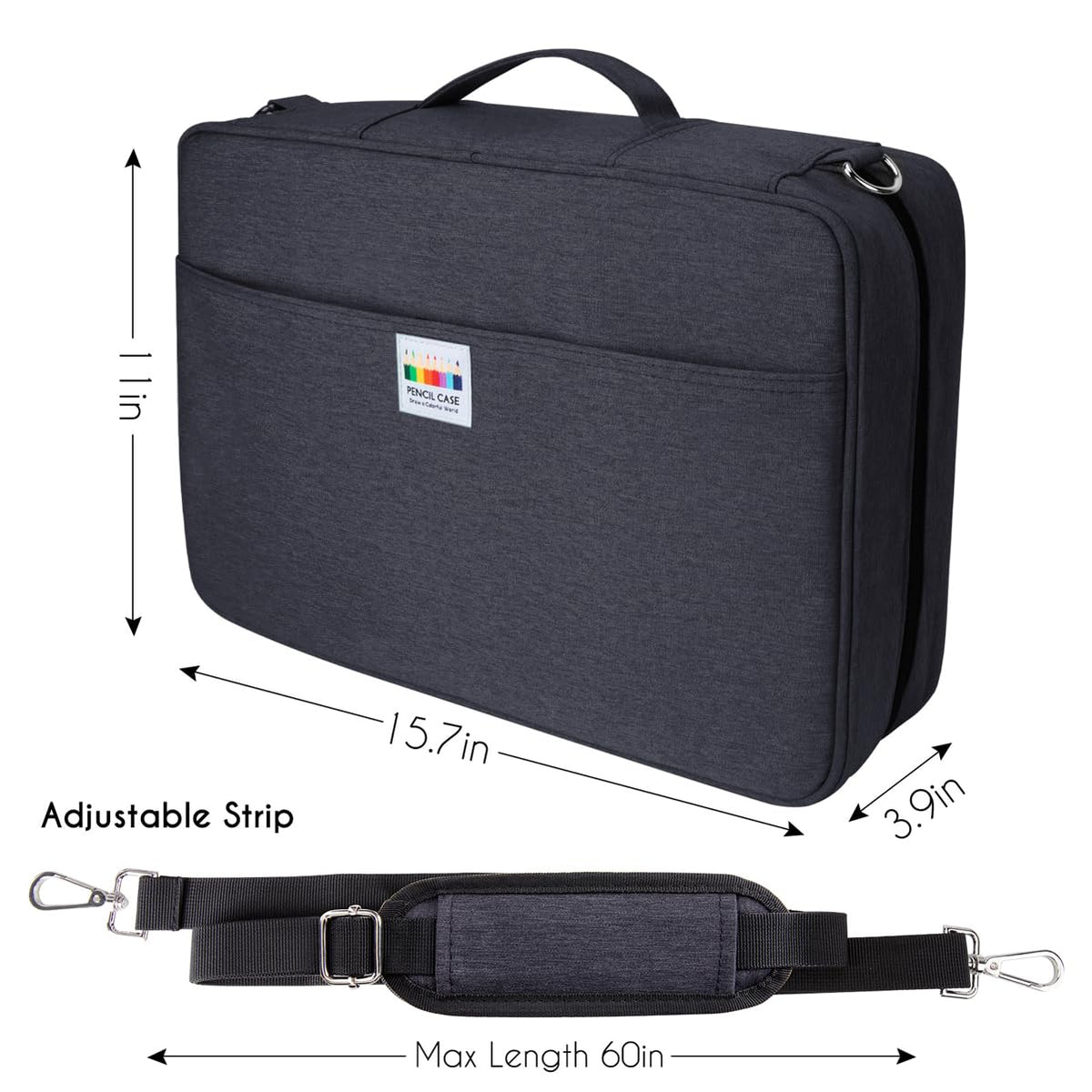YOUSHARES Big Capacity Colored Pencil Case - 480 Slots large Pen Case Organizer with Multilayer