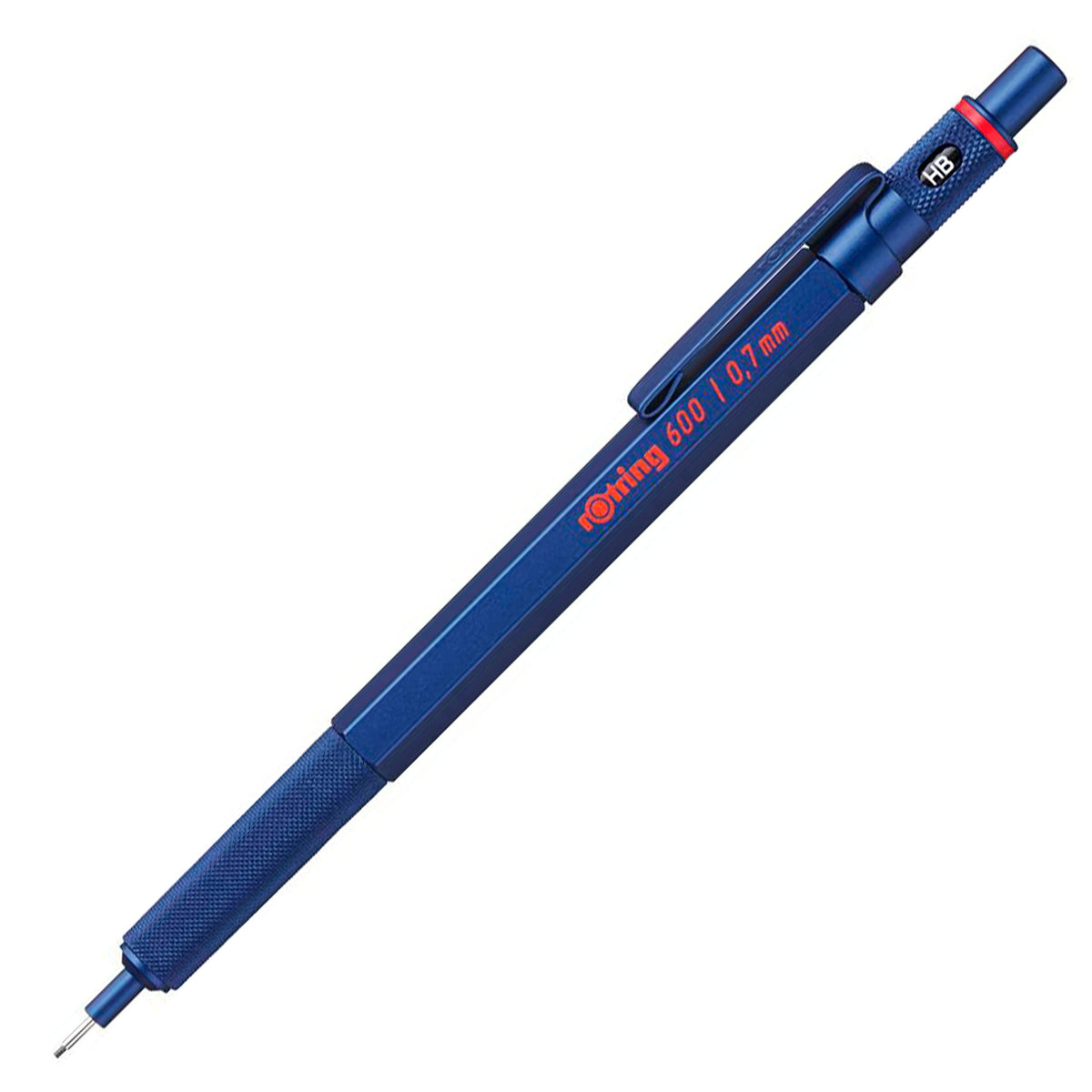 rOtring 600 Mechanical Pencil | 0.7 mm | Blue All-Metal Body Propelling Pencil | Non-Slip Knurled