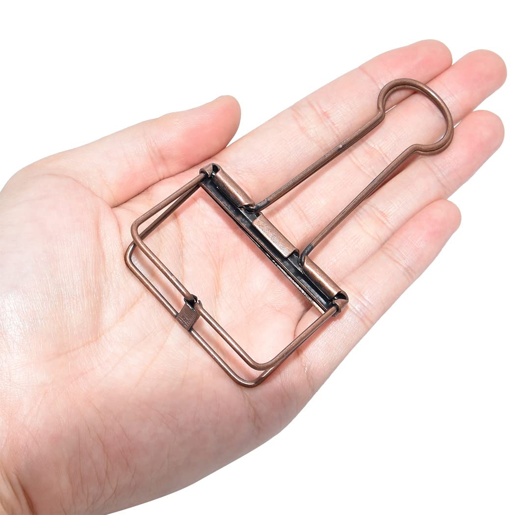 Extra Large Binder Clips 2 Inch, Big Paper Clamps Copper for Office School Supplies (15Pcs)