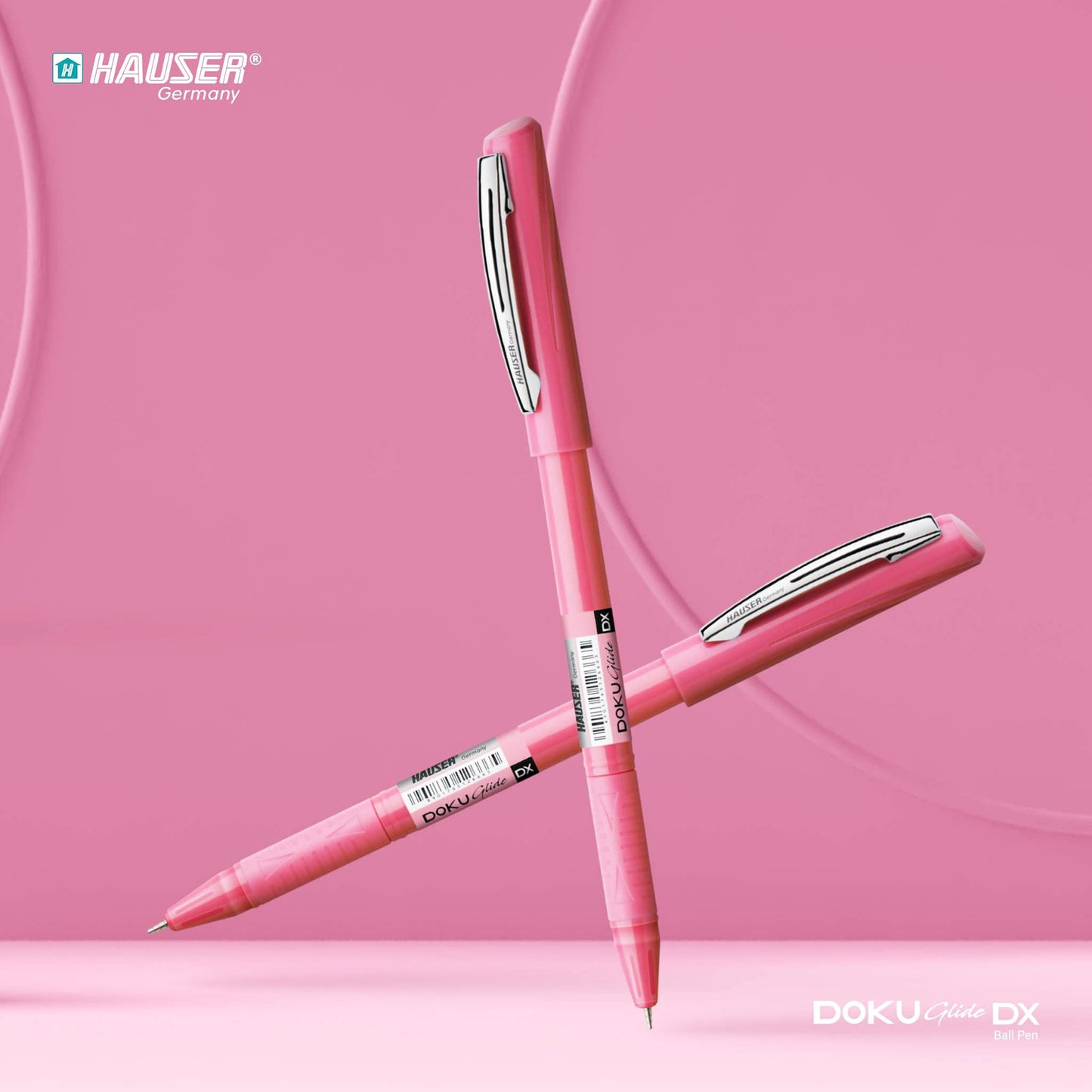 Hauser Doku Glide Ball Pen Box Pack | 0.7 mm Tip Size | Comfortable Grip With Smudge Free Writing |