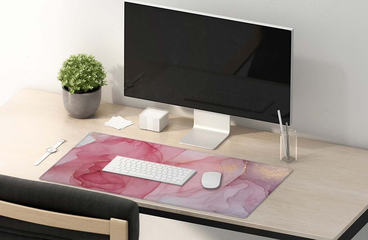 SSOIU Large Mouse Pad, Full Desk XXL Extended Gaming Mouse Pad 35.5" X 15.7", Waterproof Desk Mat