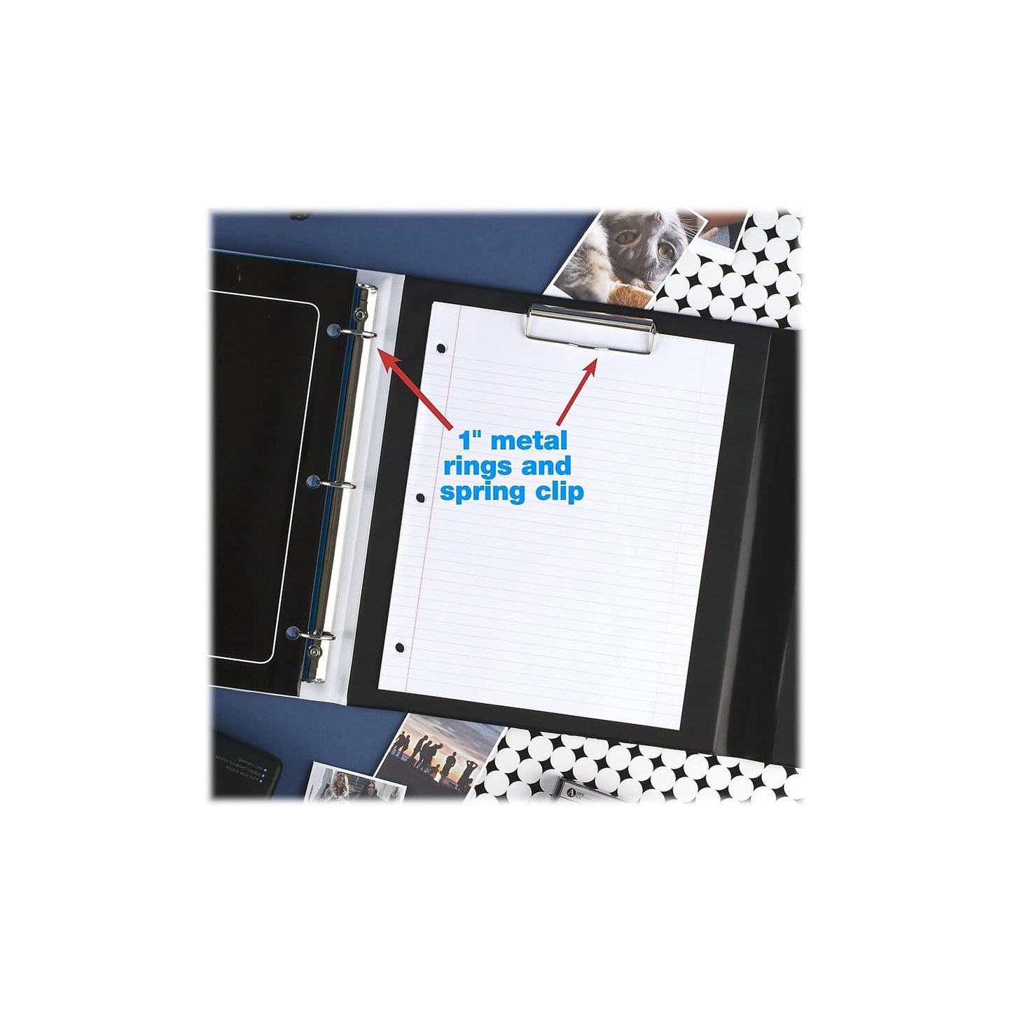 Mead Trapper Keeper Binder, Retro Design, 1 Inch Binder with Folders and Pockets, Holds 8-1/2" x