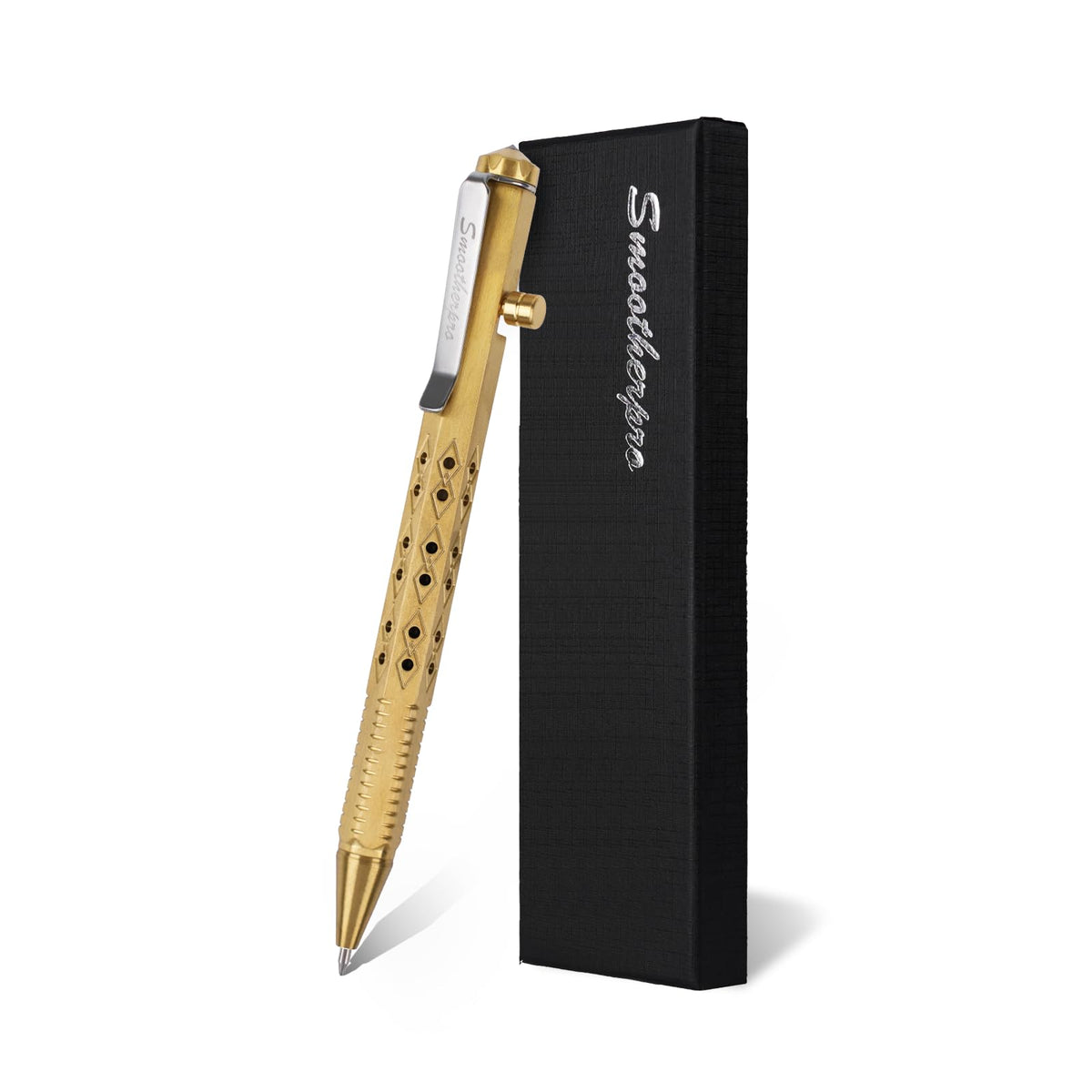 SMOOTHERPRO Solid Brass Bolt Action Pen Compatible with Pilot G2 Refill
