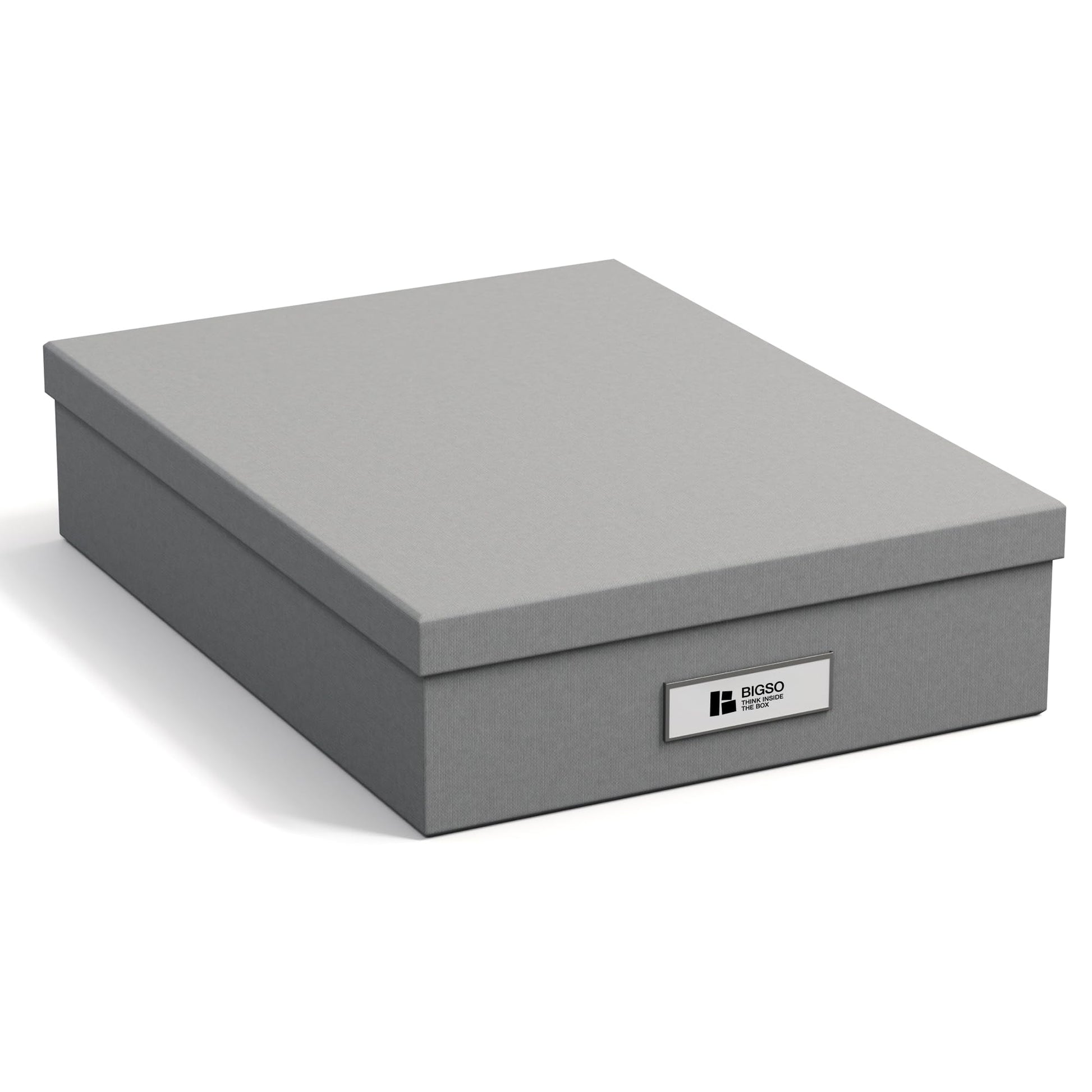 Bigso Oskar Fiberboard Label Frame Document Letter Box | Grey