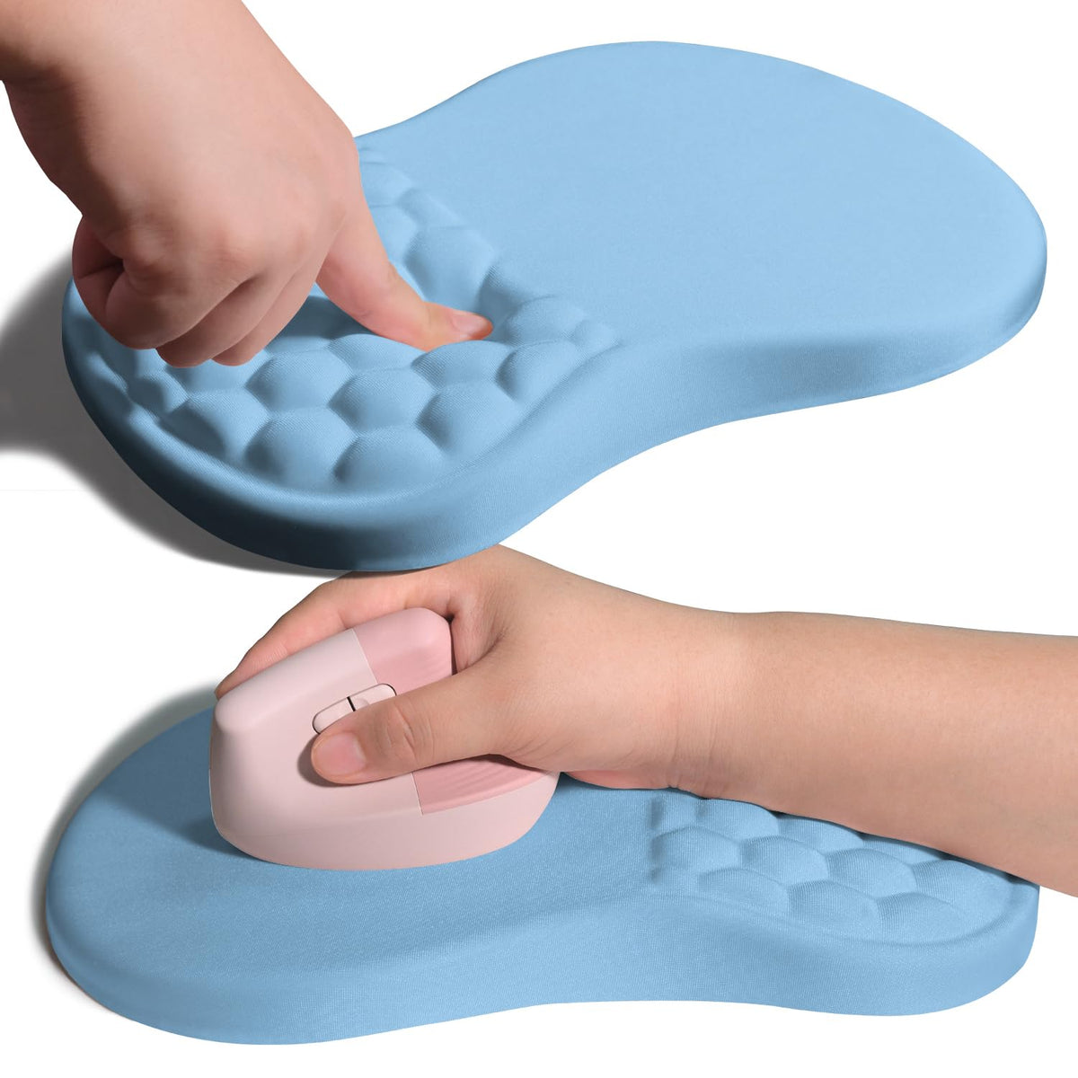 Armanza Ergonomic Joint Wrist Support Mouse Pad with Memory Foam Cushion Massage Bump, Carpal